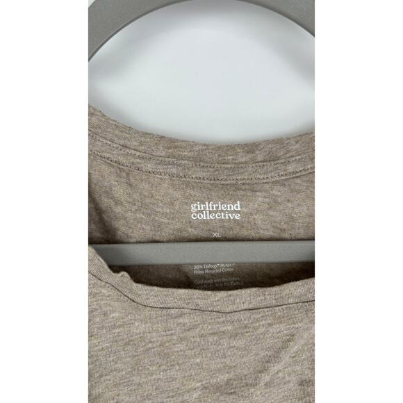 Girlfriend Collective Recycled Cotton Muscle Tee Tank Womens Size XL Heather Tan - Picture 2 of 6